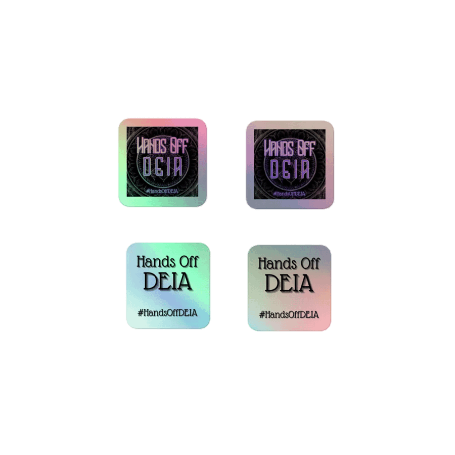 Hands Off DEIA, HOD, Holo Sticker Pack product image (1)