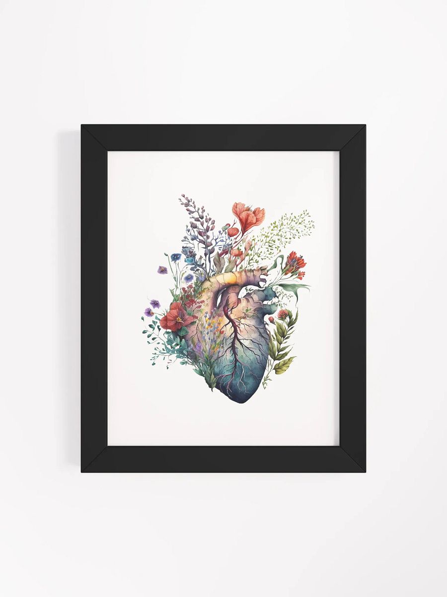 Floral Anatomy Heart Framed Print product image (54)
