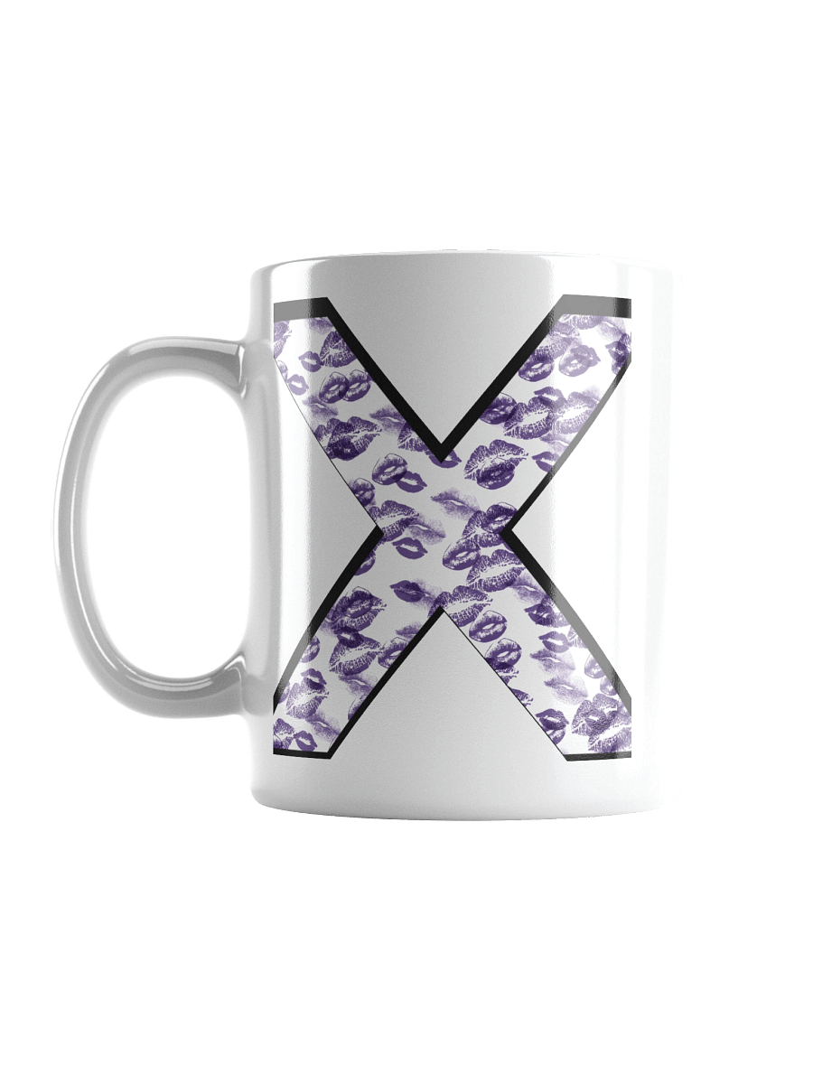 White X Purple Lipstick Kisses | Glossy White Mug product image (3)