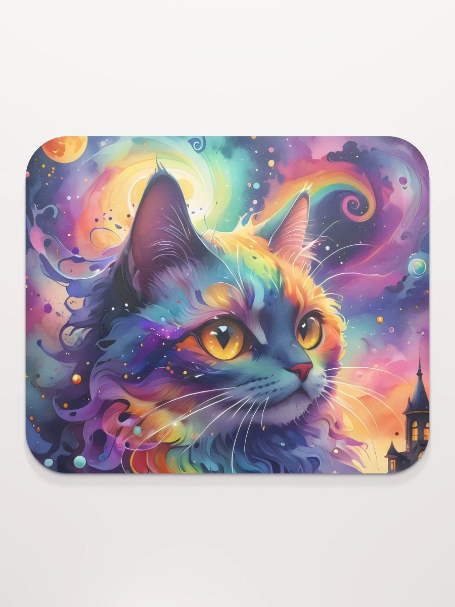 Psychedelic Cat Dreams Mouse Pad product image (3)
