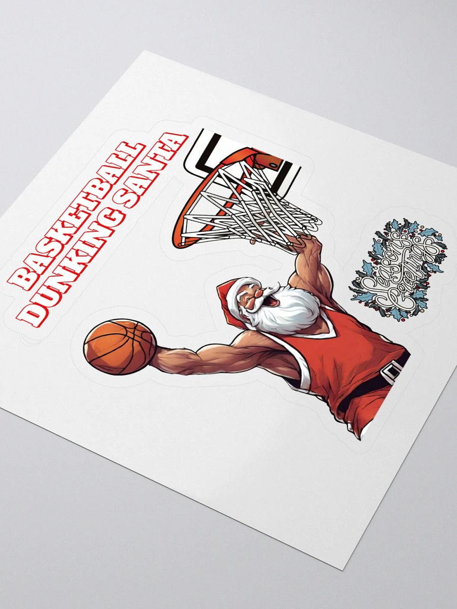 Basketball Dunking Santa Sticker product image (3)