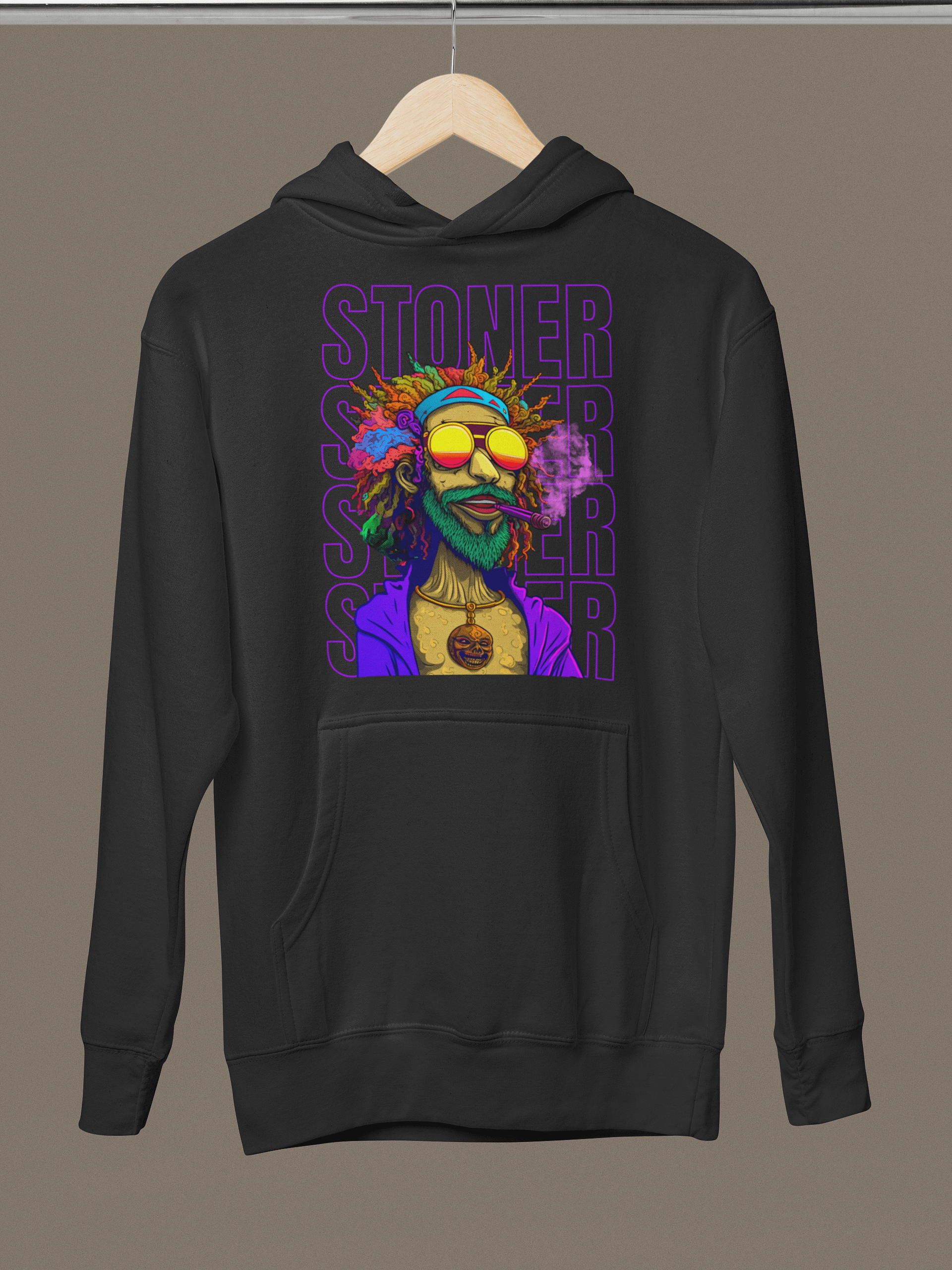Psychedelic - Stoner Dude Cannabis Vibes - Premium Unisex Hoodie product image (2)