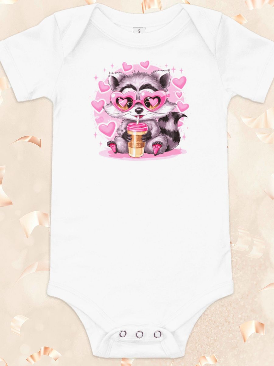 Adorable Raccoon Love Baby Onesie product image (2)