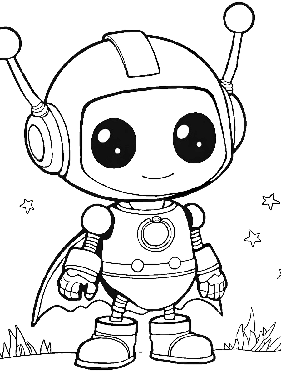 Super Bot Coloring Page product image (1)