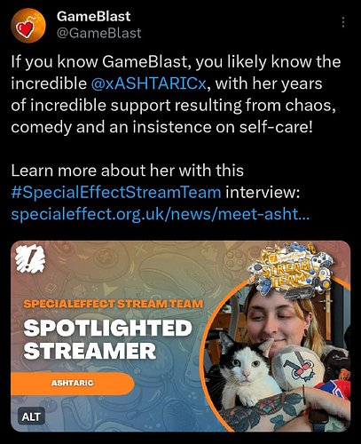 Howdy! I love GameBlast and SpecialEffect. I also love self-care and chaotic streams. I recently had the pleasure of chatting...