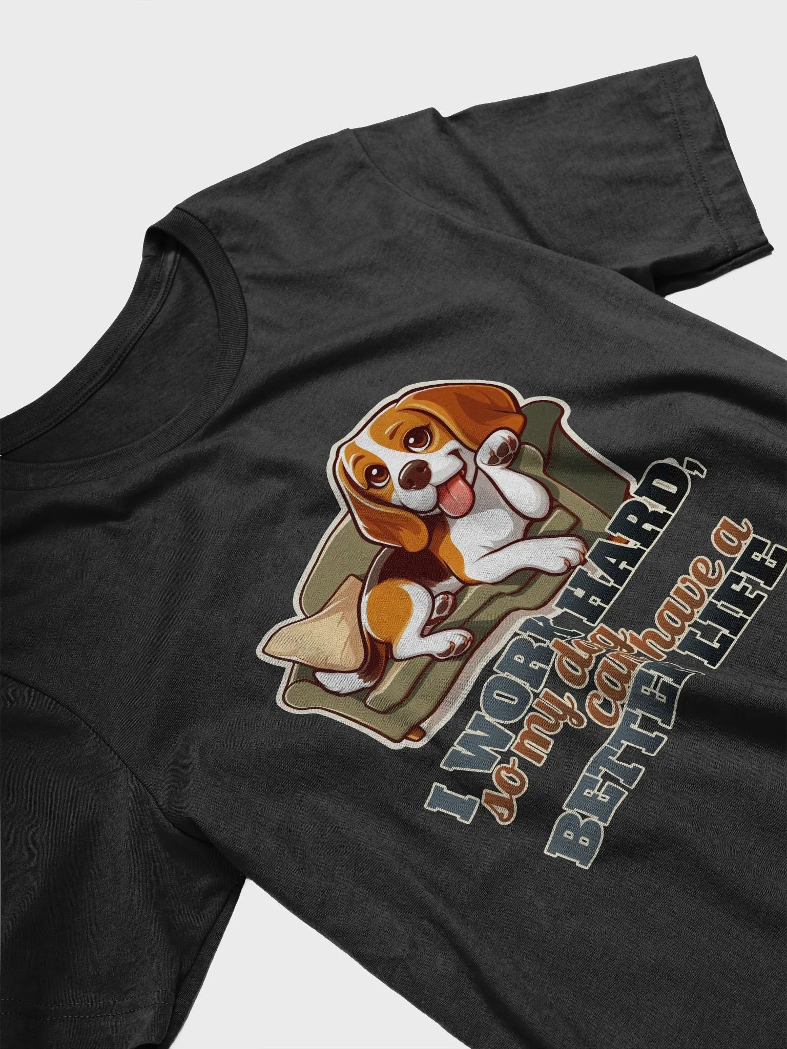 Work Hard - Beagle on Sofa - T-shirt product image (33)