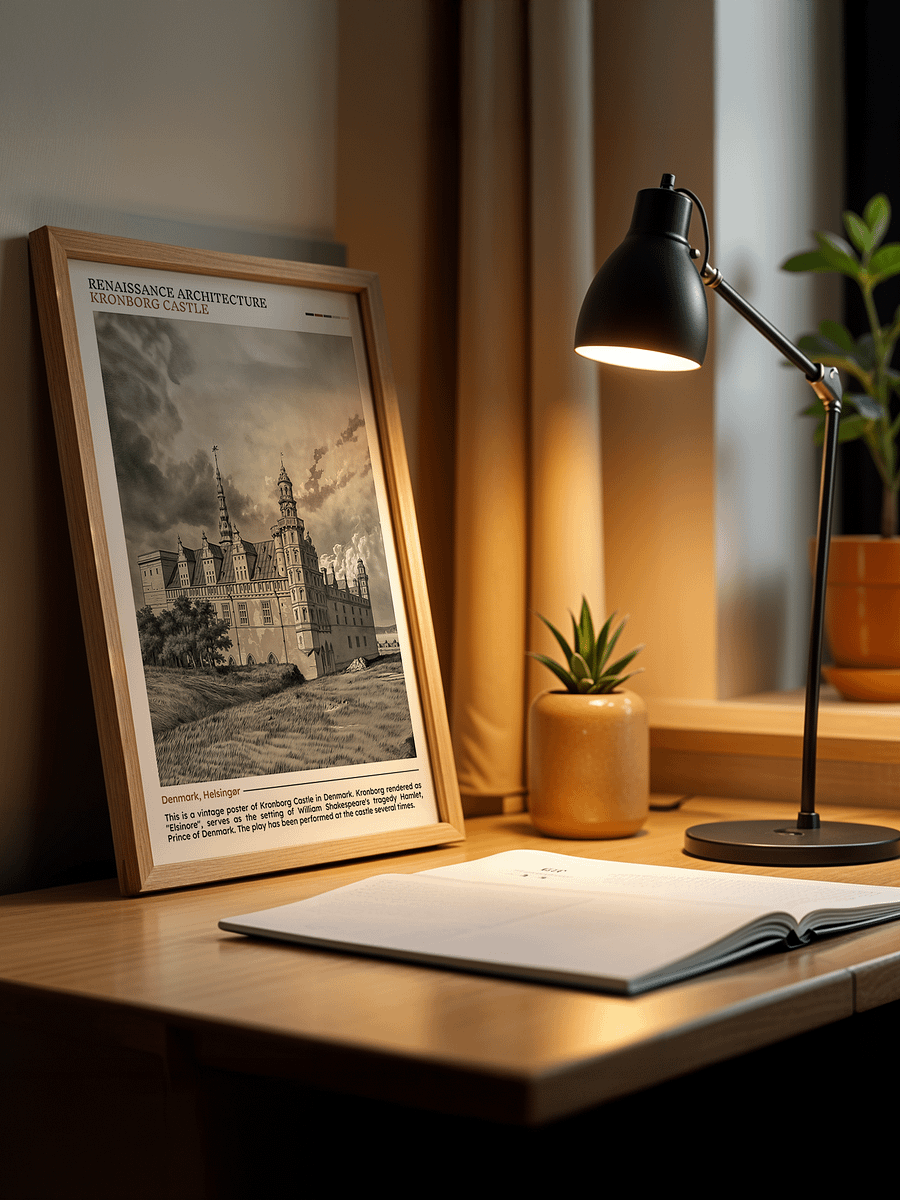 Kronborg castle - Vintage poster - Portrait product image (5)