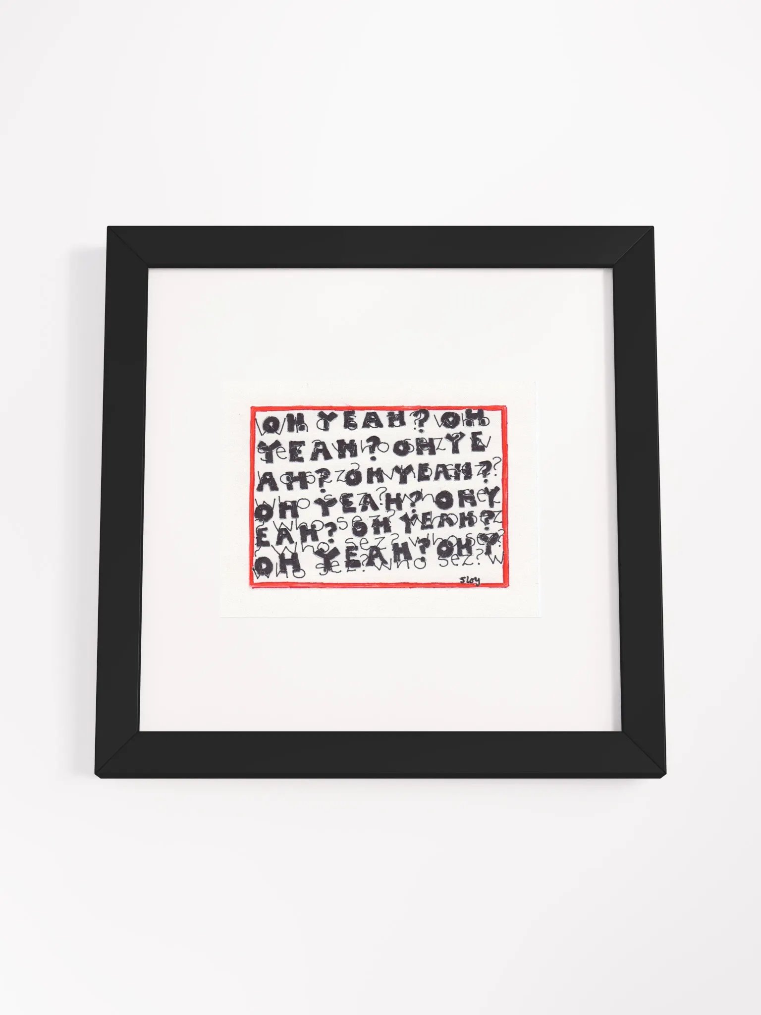 oh yeah? who sez? Panel Card Print Framed product image (3)