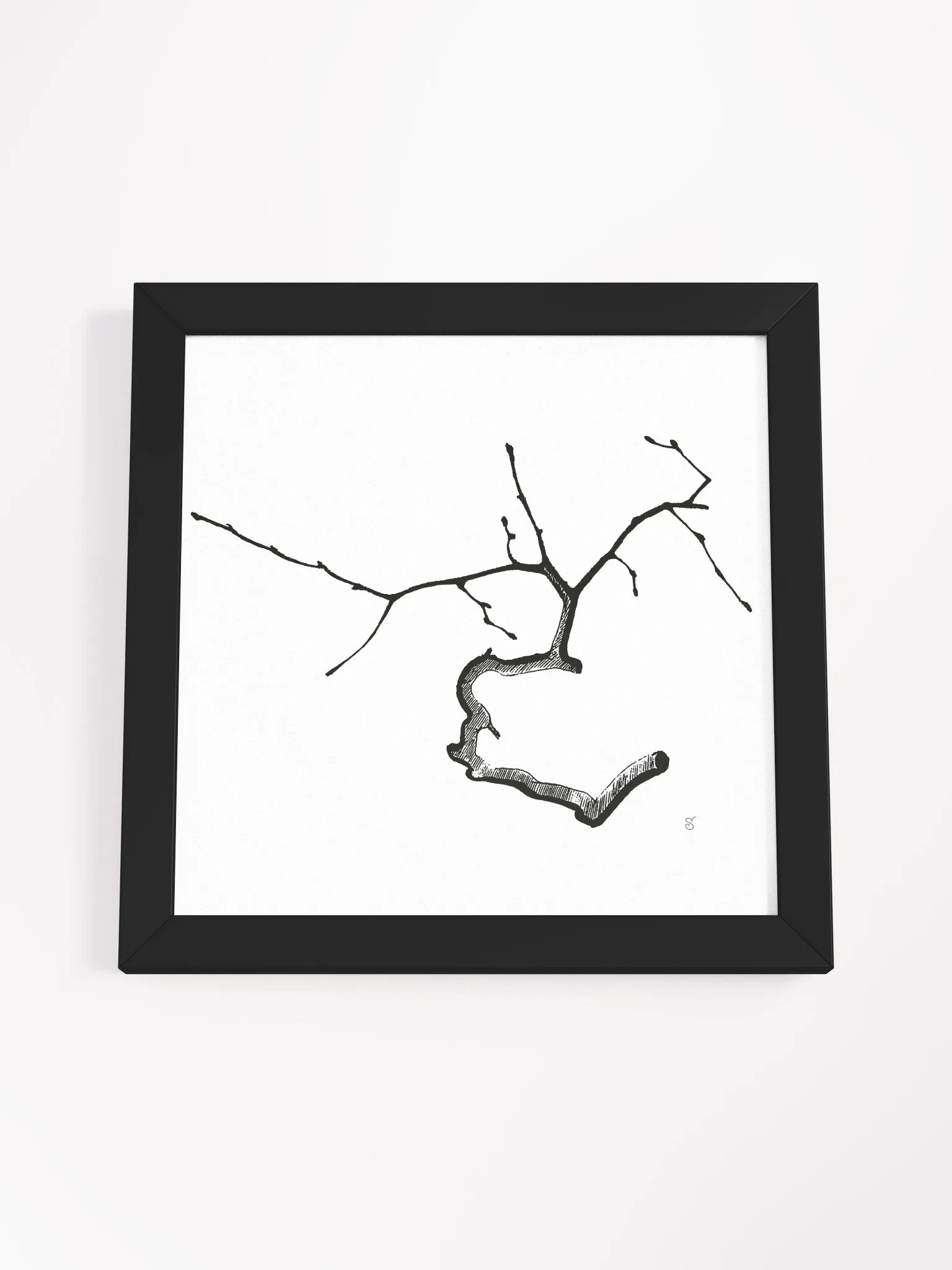 Minimalist Tree Branch Framed Poster. -Elegant Twig product image (11)