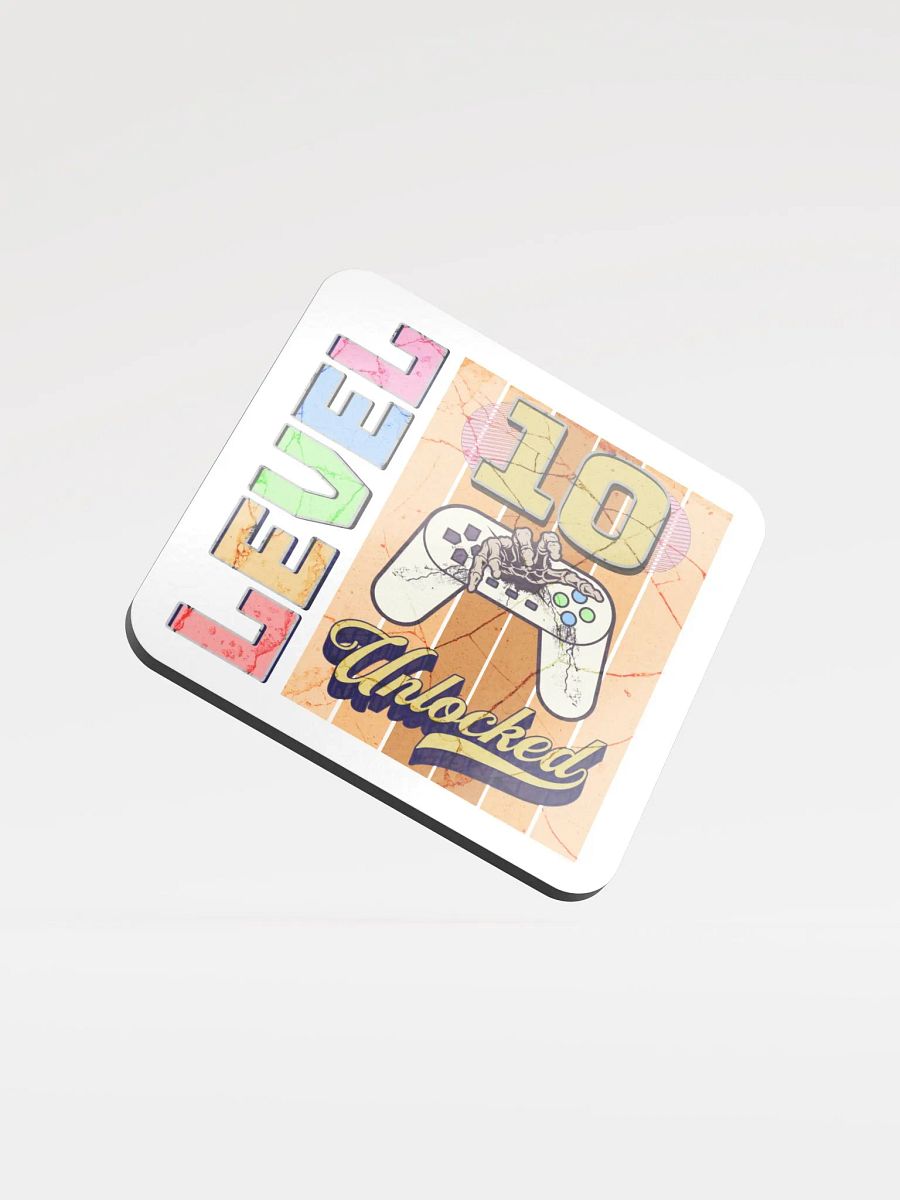 Level 10 Unlocked Gamer Coaster Set product image (1)