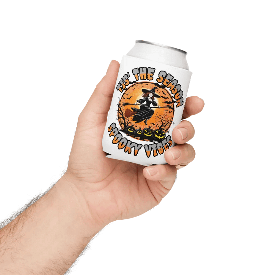 Tis The Season Spooky Vibes Witchy Halloween Can Cooler product image (5)