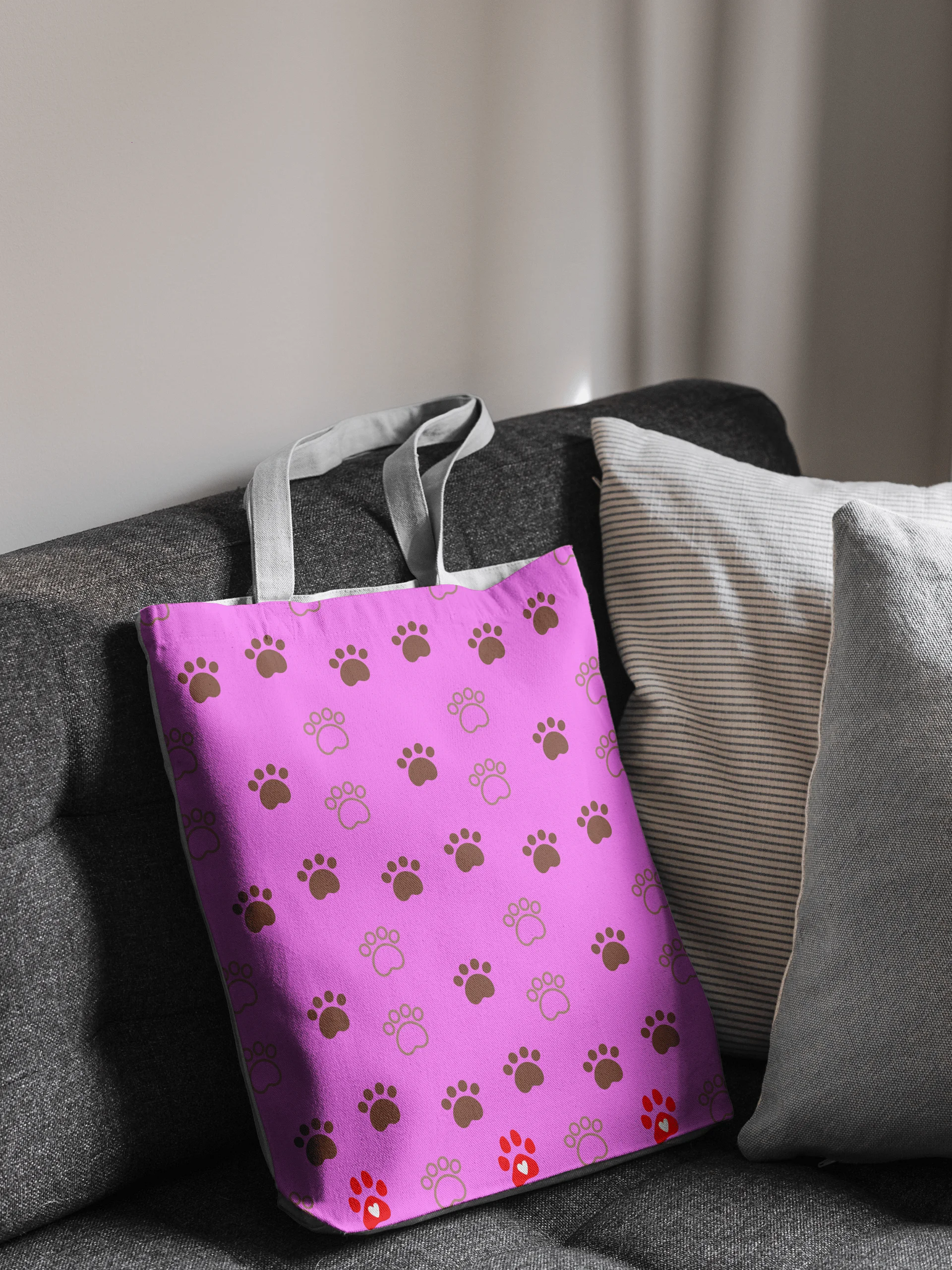 Pawsitive Reinforcement Tote - Pink Edition | Vibrant Cat Lover Bag product image (1)