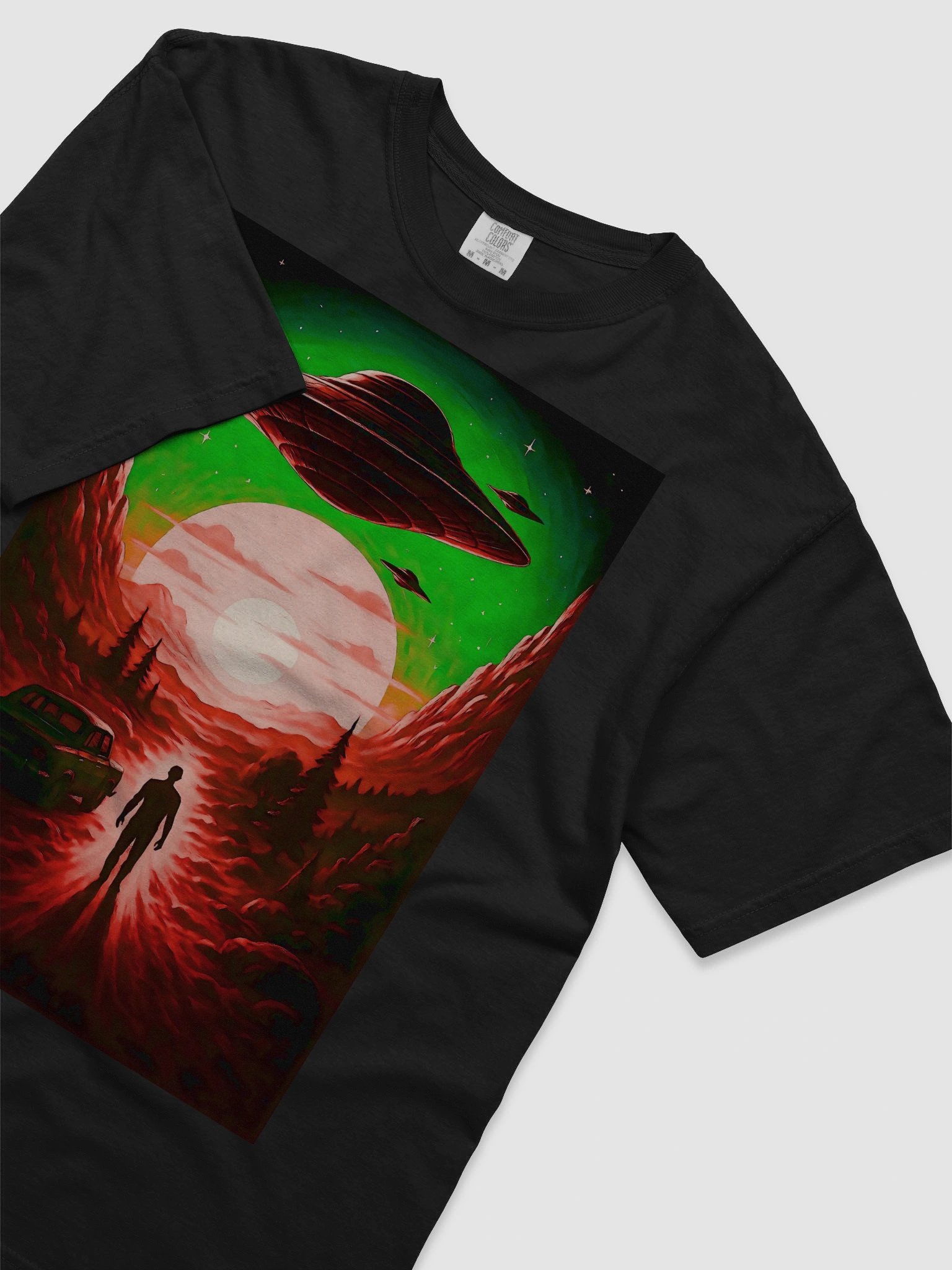 Surreal Sunset UFO Unisex Tee product image (3)