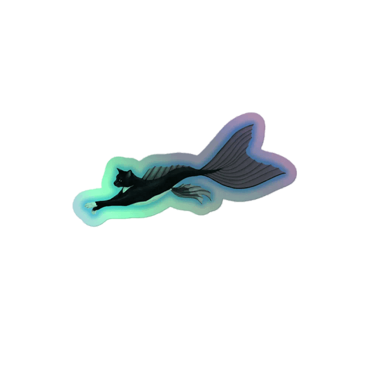 Mermeow Swimming Holo Sticker product image (2)