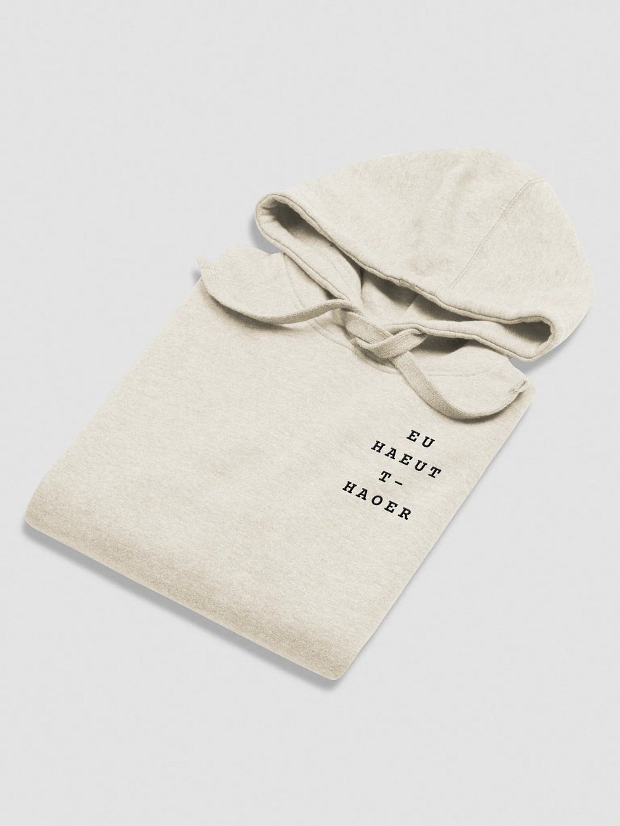 I HATE IT HERE in steno - Embroidered Hoodie (black) product image (4)
