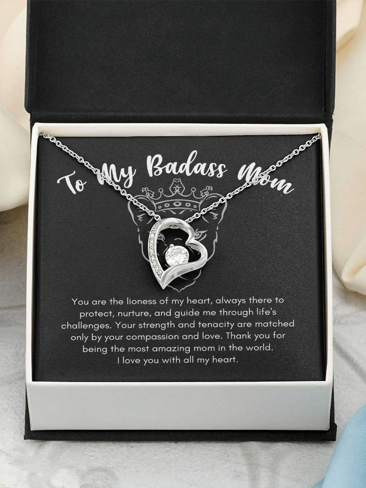 To My Badass Mom Forever Love Necklace - Lioness Of My Heart product image (8)