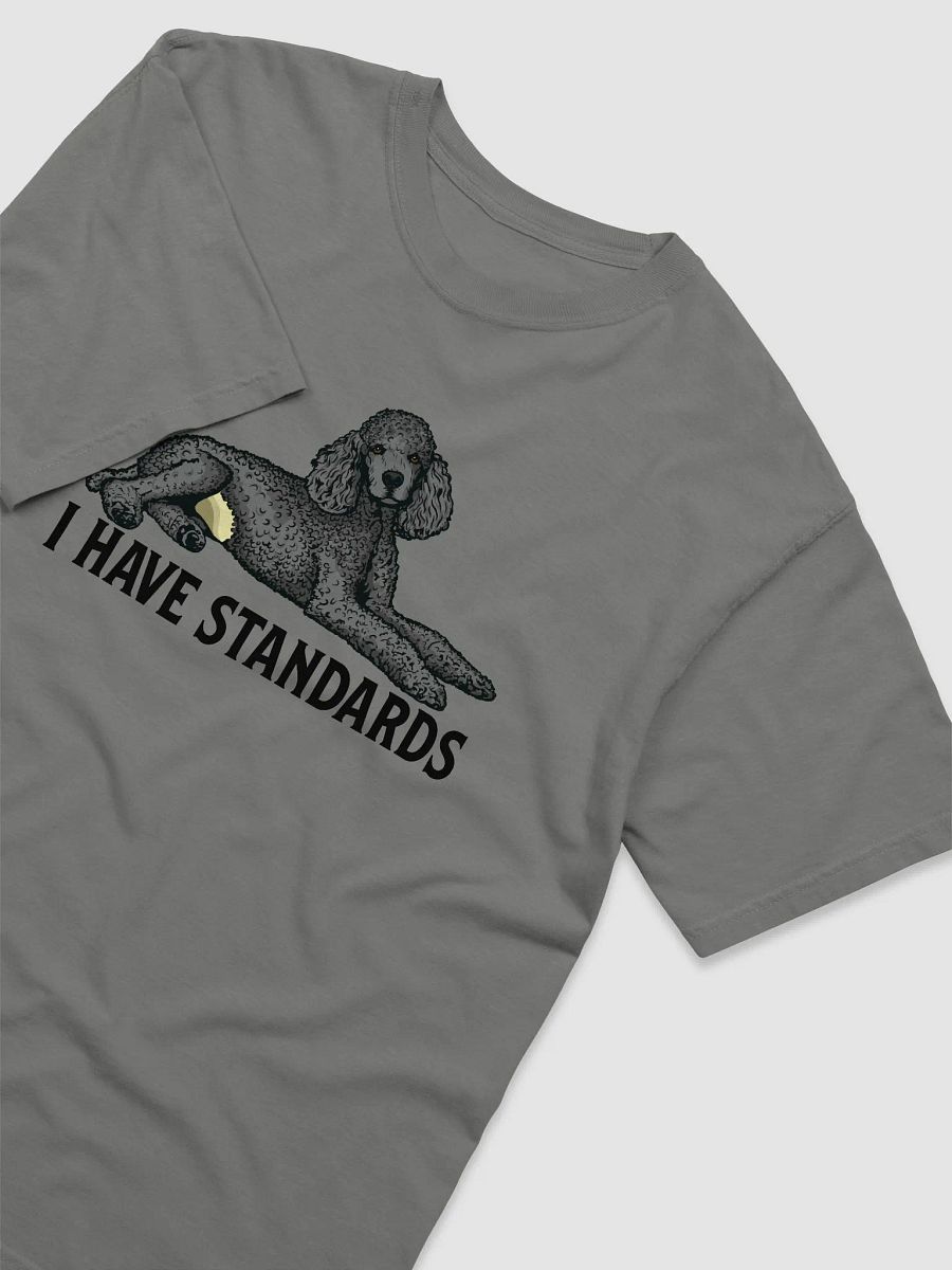 I Have Standards T-Shirt of a Standard Poodle(Gray) | Funny T-Shirt for Poodle Paw-rents product image (14)