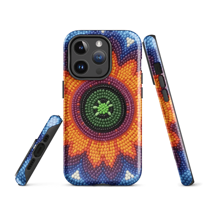 Faux-Beaded Orange Flower iPhone® MagSafe® Case product image (3)