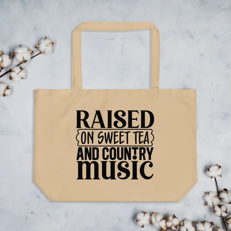 Raised On Sweet Tea And Country Music Tote product image (3)