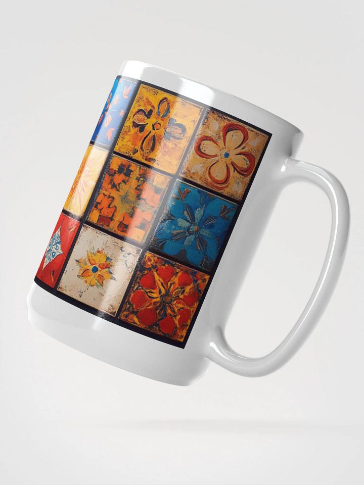 Antique Floral Tiles Mug 15oz product image (2)