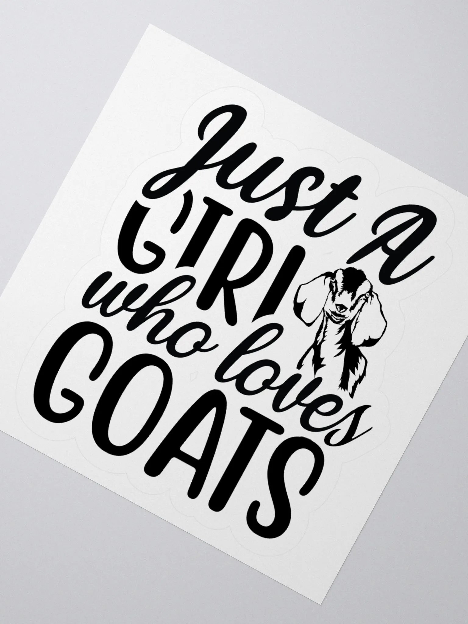 Just a Girl that Loves Nubians KISS Cut Stickers product image (2)