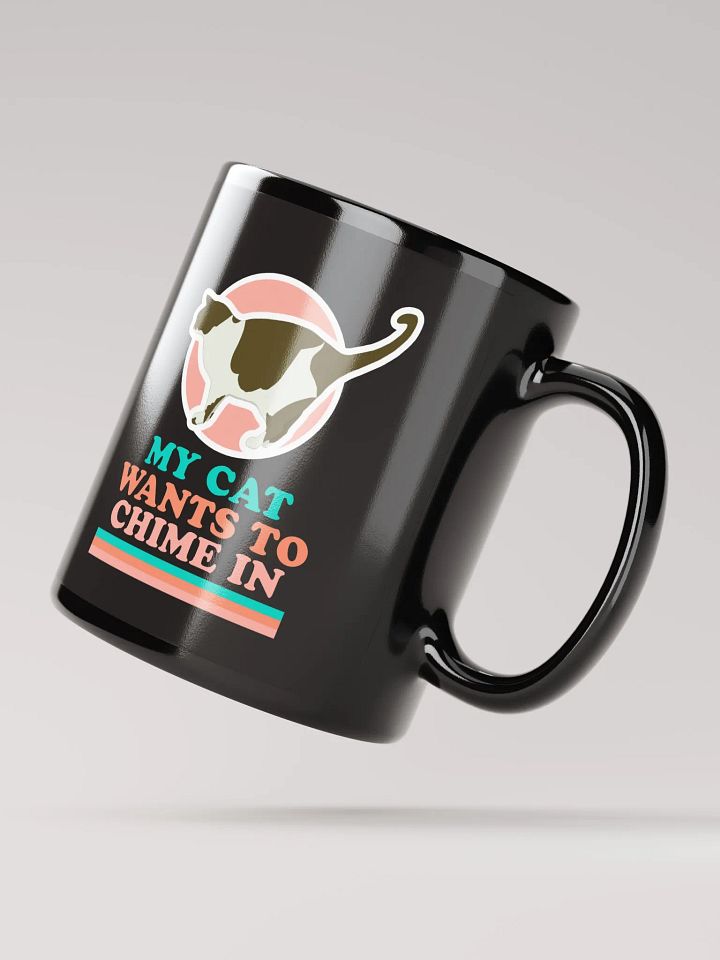 Cat Chime - Black Mug product image (4)
