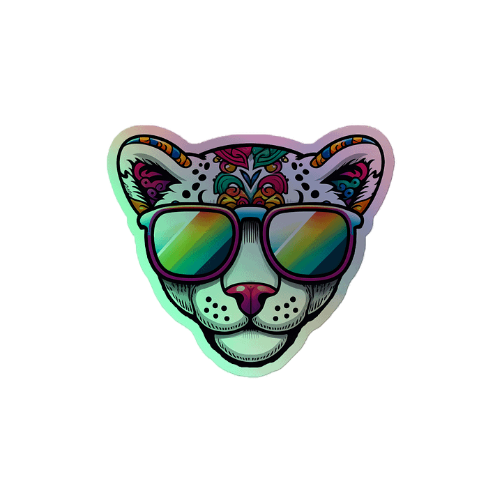 Holographic Leopard Sticker product image (2)