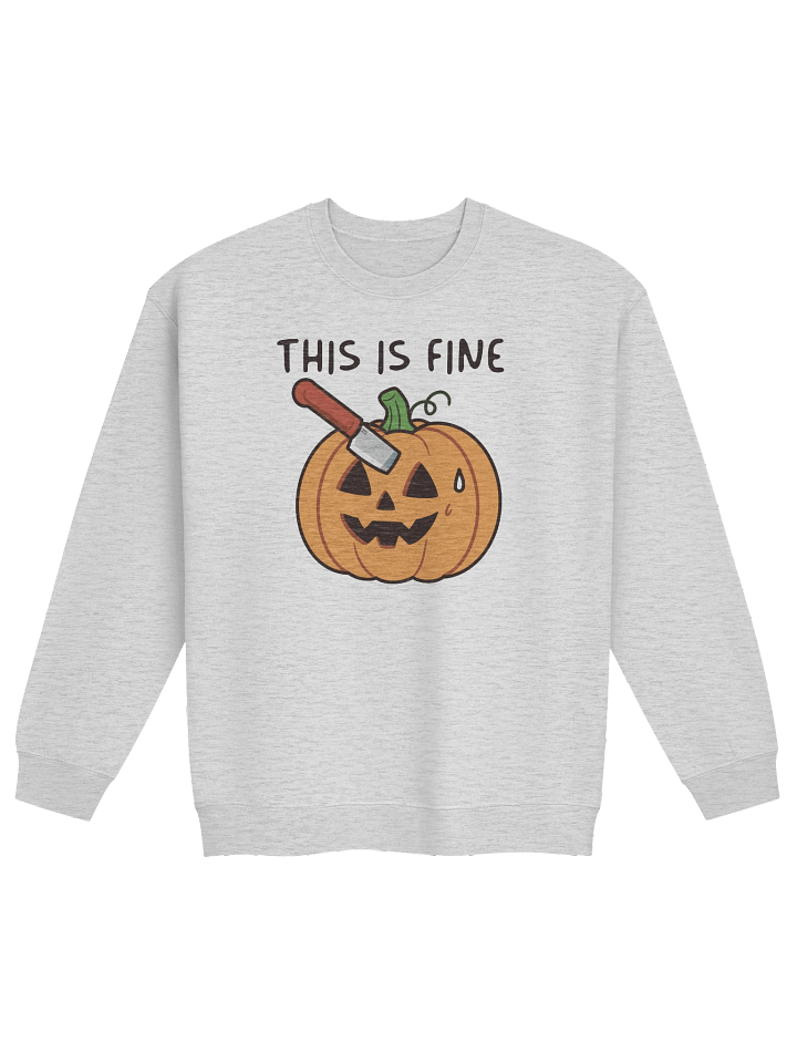 This Is Fine Jack-O'-Lantern Crewneck Sweatshirt product image (2)