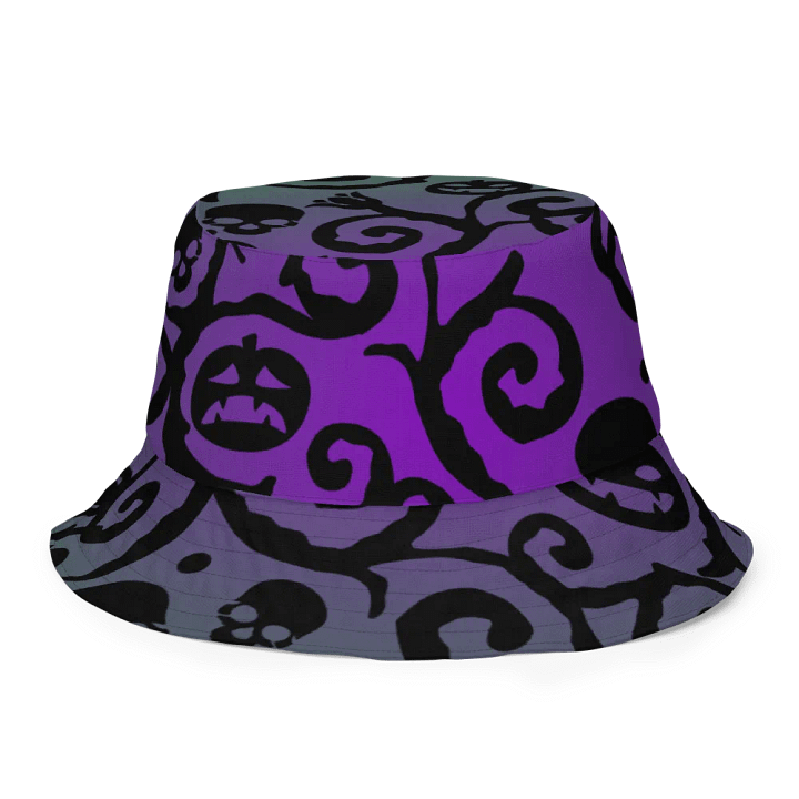 Green & Purple Scary Pumpkins Skull Hat product image (2)