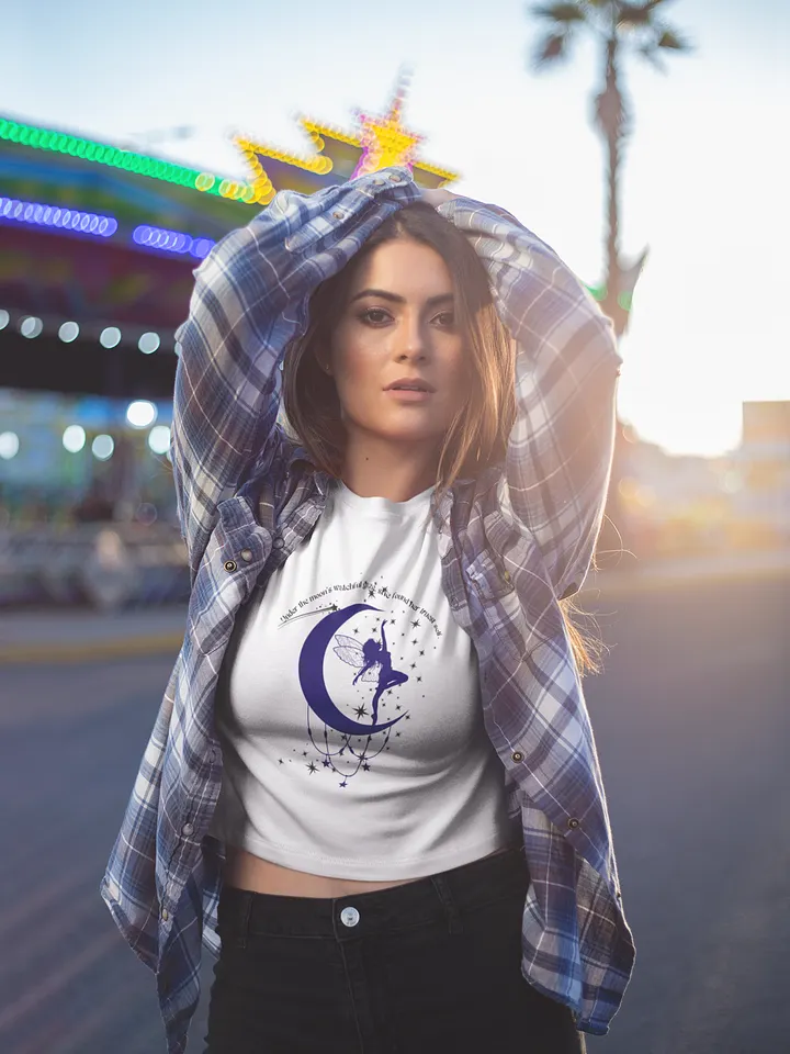 Starry Fairy Crescent Moon T-Shirt product image (1)