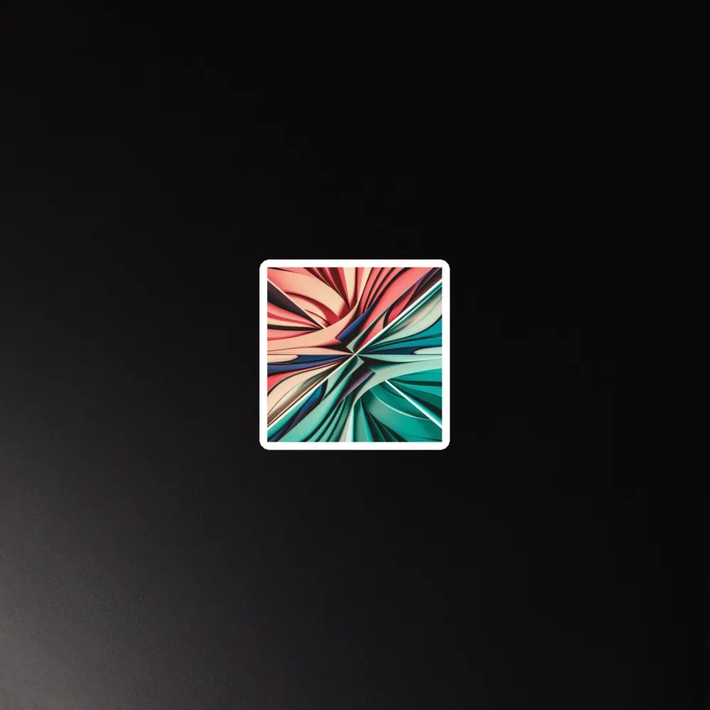 Exclusive Abstract Art Die-Cut Magnet - Vibrant Colours on Brushed Silver product image (5)