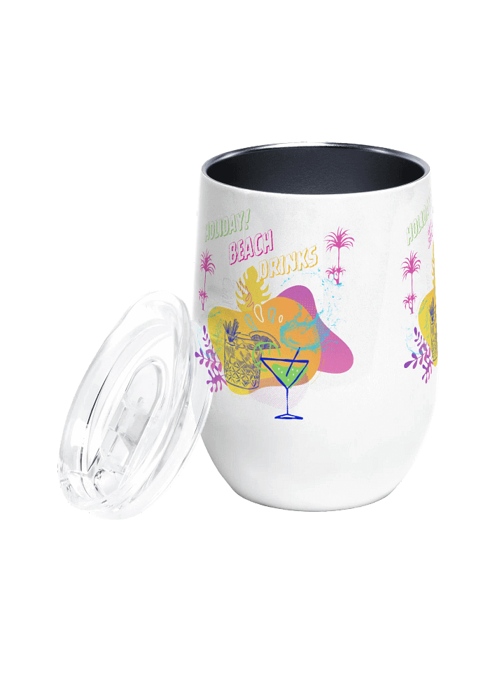 Tropical Vibes Wine Tumbler gift for sons daughters dads friends colleagues product image (2)