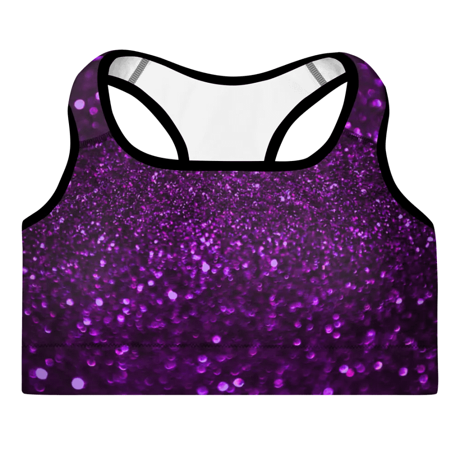 Shimmering Purple Sequin Sports Bra product image (5)