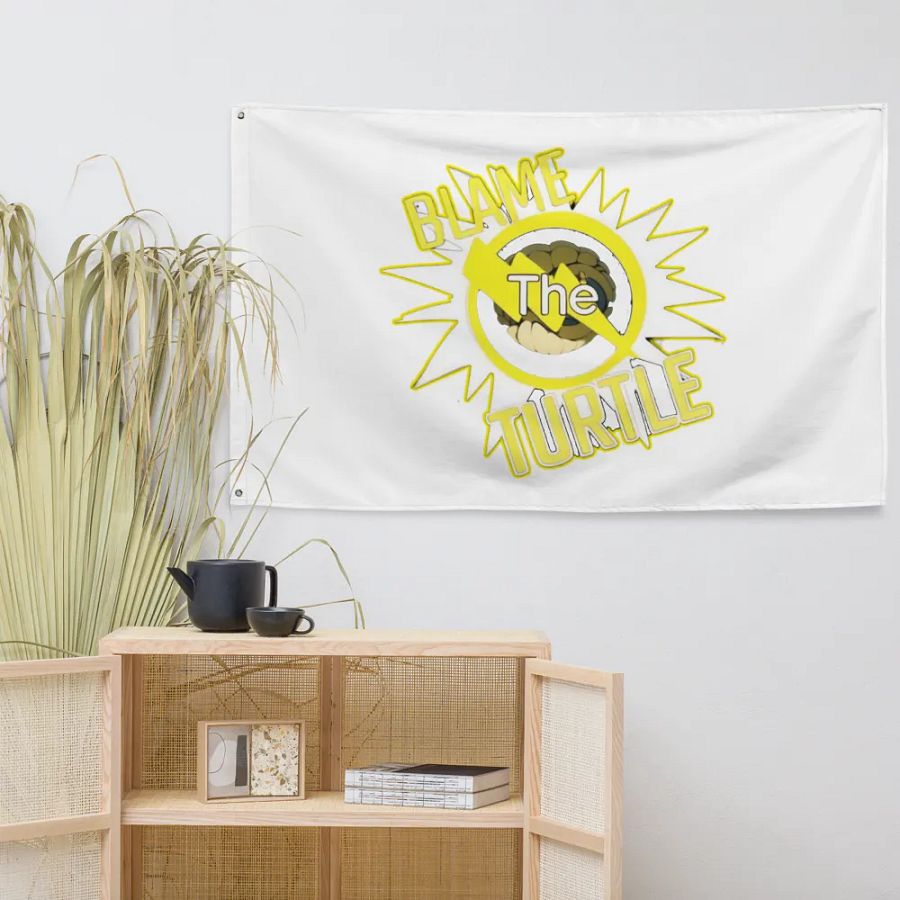 Blame The Turtle! Flag product image (7)