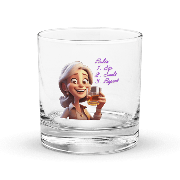 Rules are Sip, Smile & Repeat - Whiskey Glass product image (1)
