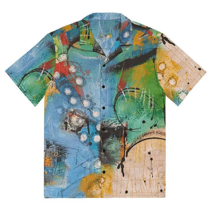 original painting abstract, by b.reters printed on hawaian shirt product image (2)
