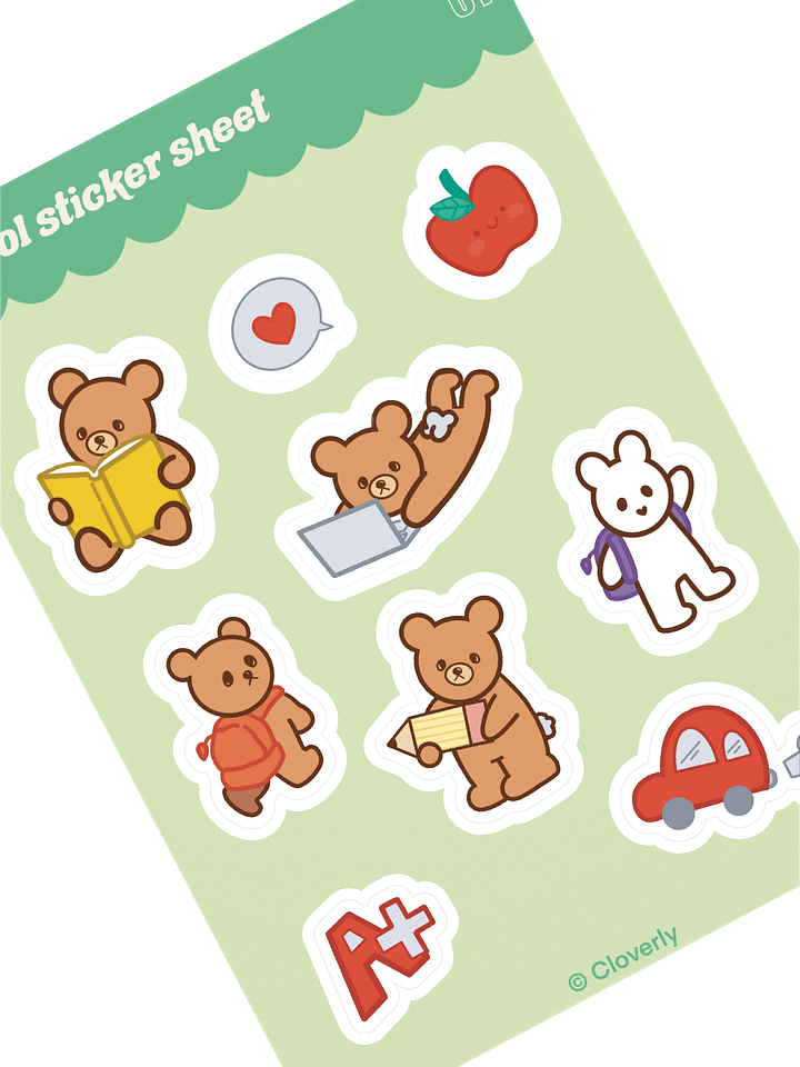 School Bear Sticker Sheet product image (2)