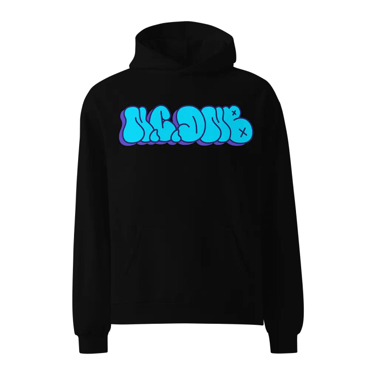 Graffiti Blue Oversized Hoodie product image (1)