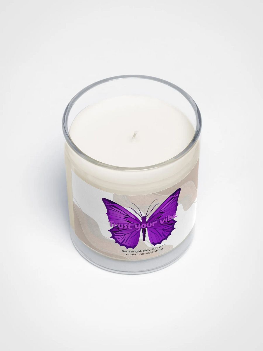Trust Your Vibe” – Purple Butterfly Soy Candle product image (3)