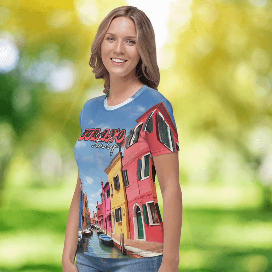 Burano Italy All Over Print T-shirt product image (2)