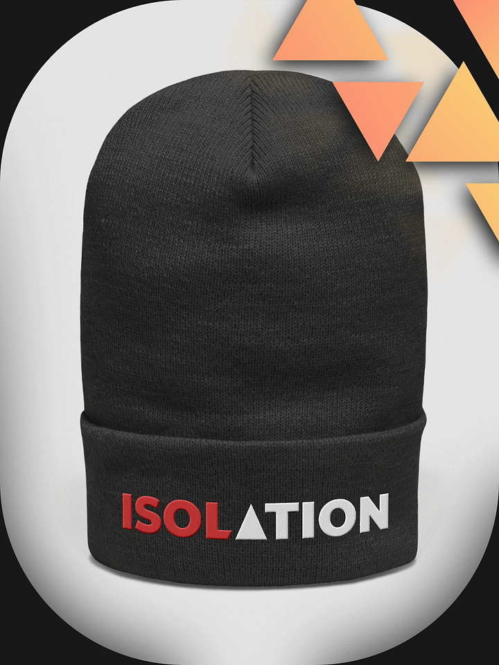 ISOL▲TION — 2024 TEXT — CUFFED BEANIE — R&W product image (1)