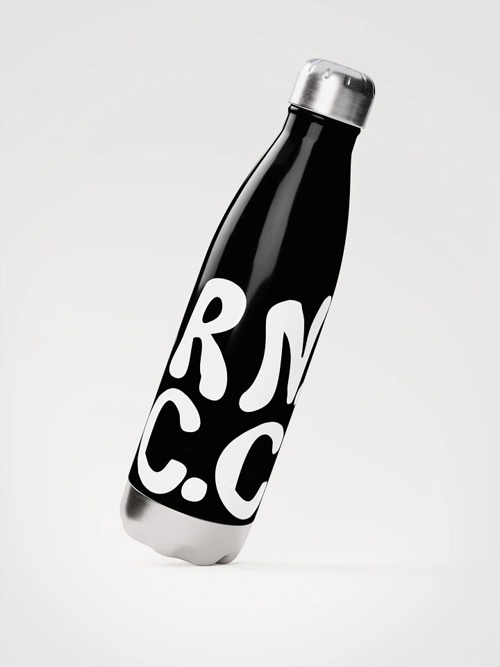 BRN.2C.C.™ | Stainless Bottle | White on Black💧 product image (2)