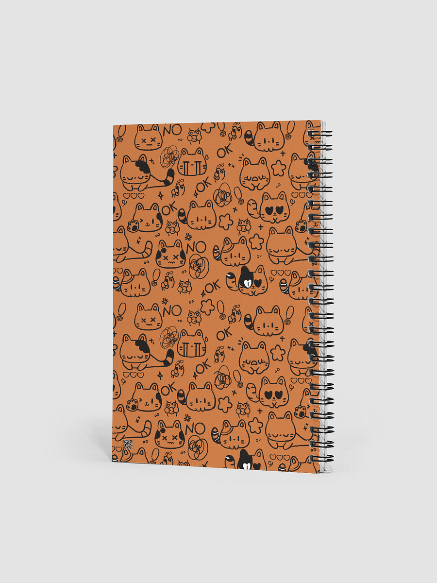 Cute Cat Doodles – Orange Spiral Notebook product image (2)