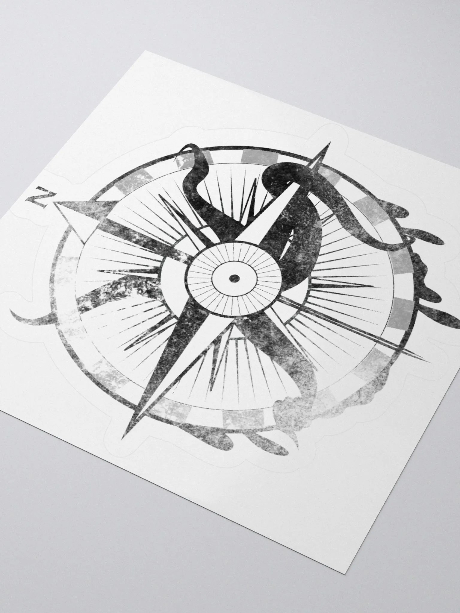 Here there be monsters - Black Sticker product image (12)