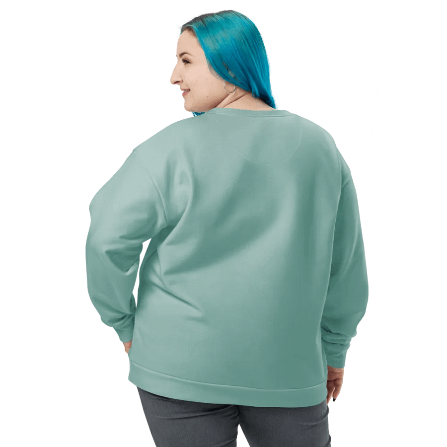 Plain Light Teal Green Soft Summer Unisex Recycled Polyester Heavyweight Premium Sweatshirt by Treasure Pie product image (11)