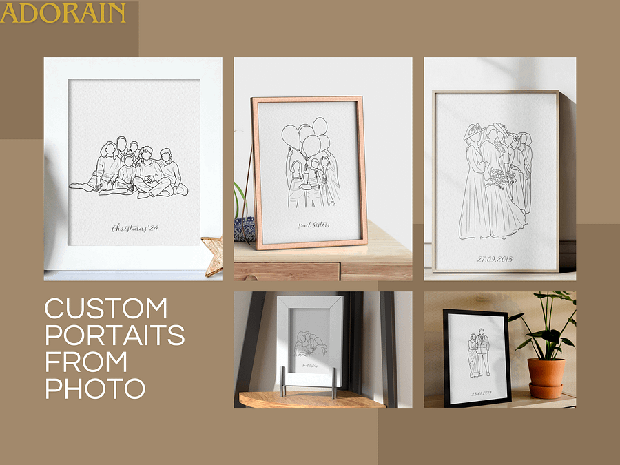 Custom line Art Portrait from Photo product image (9)
