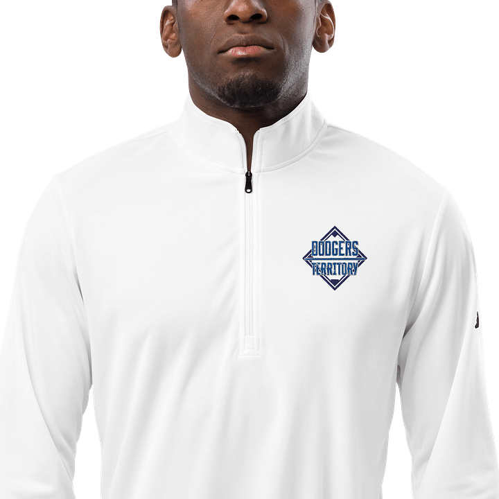 White Adidas Lightweight Quarter-Zip Pullovers product image (1)