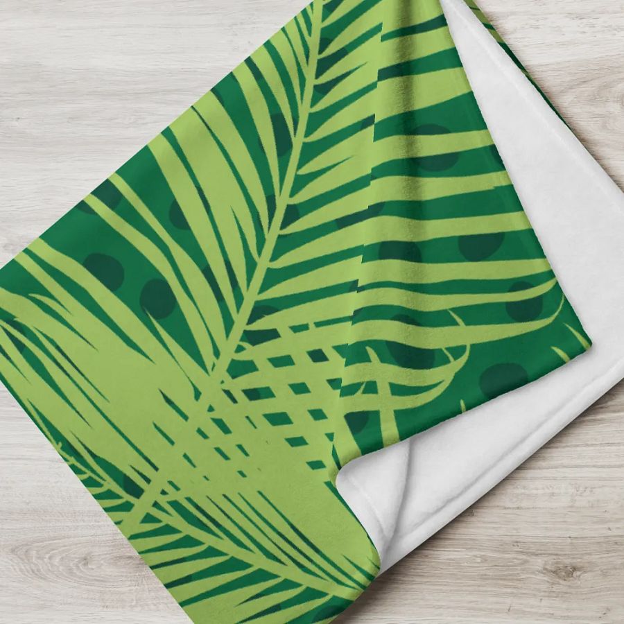 Throw Blanket 💚 I will focus my energy on what's good for me (127 × 153 cm) product image (5)