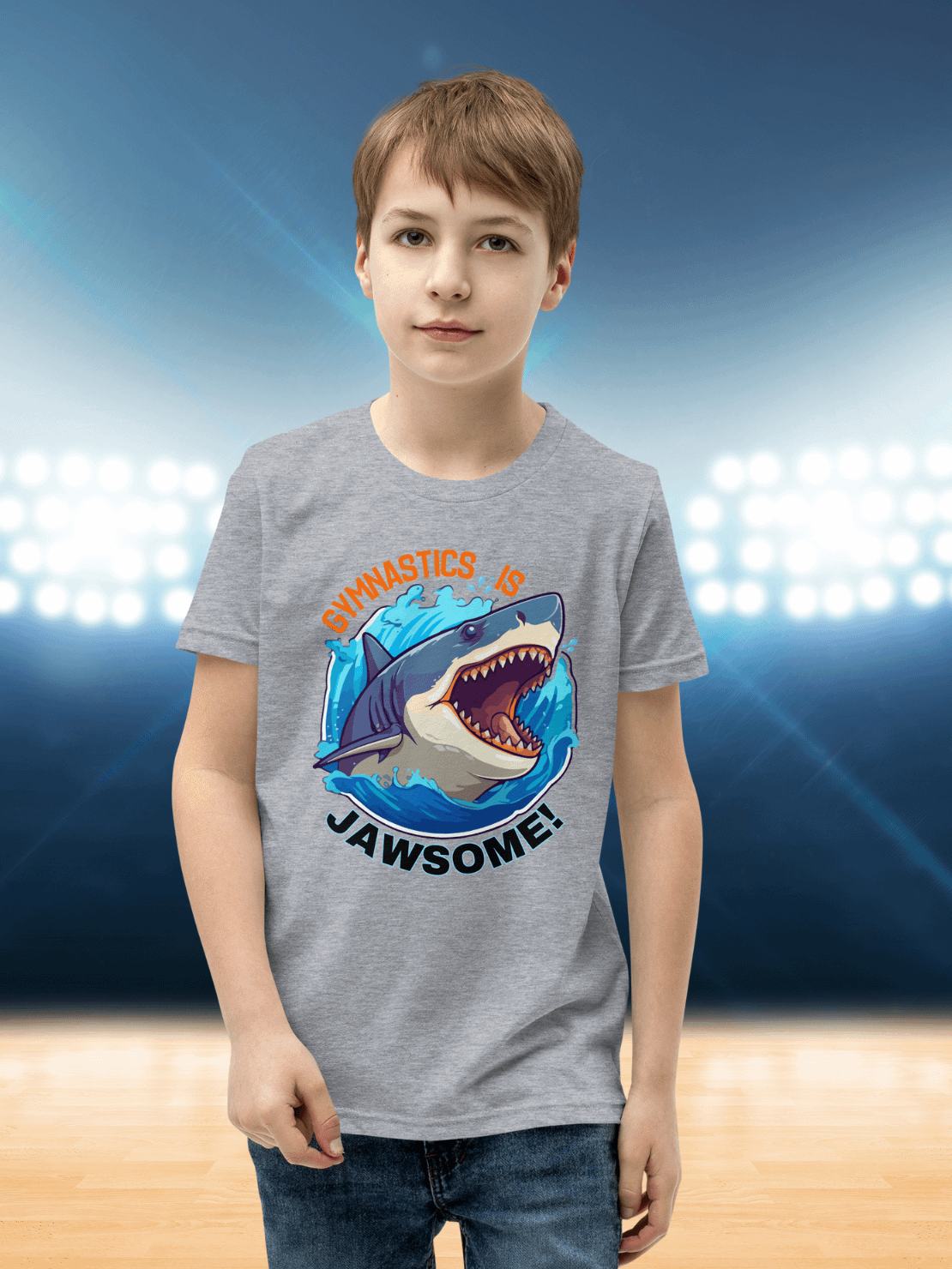 Gymnastics is Jawsome Boys Shark T-Shirt product image (1)