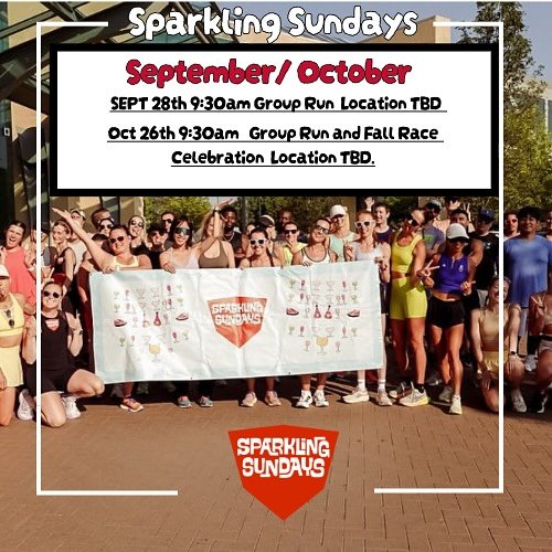 Join us the next two months for some fun group runs ! Stay tuned for locations ! See you this month and next month #sparkling...